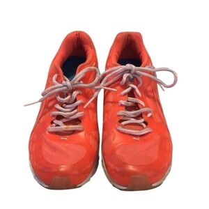 Puma Web Cage Sport Lifestyle Neon Orange Sneakers Running Shoes Sz 6.5